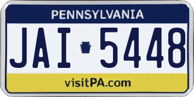 PA license plate JAI5448