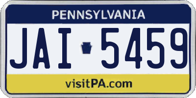 PA license plate JAI5459