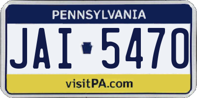 PA license plate JAI5470