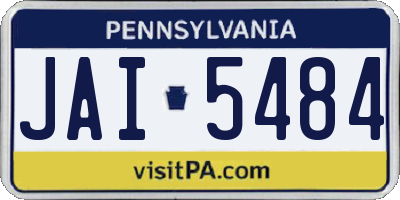 PA license plate JAI5484