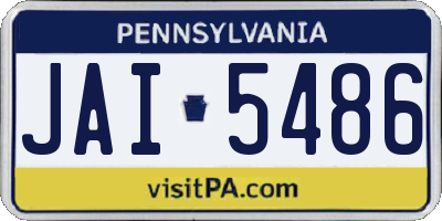 PA license plate JAI5486
