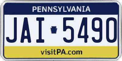 PA license plate JAI5490