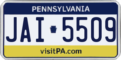 PA license plate JAI5509