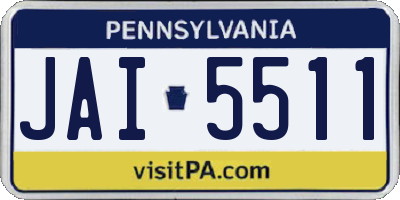 PA license plate JAI5511