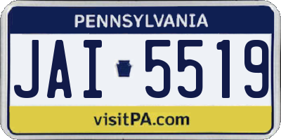 PA license plate JAI5519