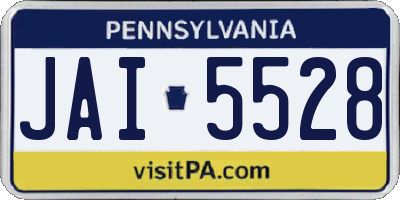 PA license plate JAI5528