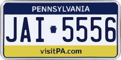 PA license plate JAI5556