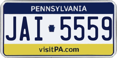 PA license plate JAI5559