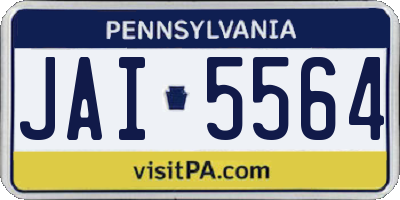 PA license plate JAI5564
