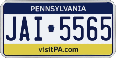 PA license plate JAI5565