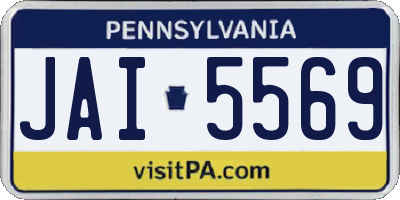 PA license plate JAI5569