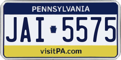 PA license plate JAI5575