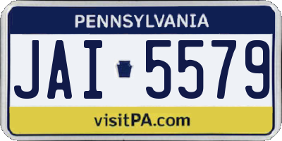 PA license plate JAI5579