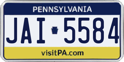 PA license plate JAI5584