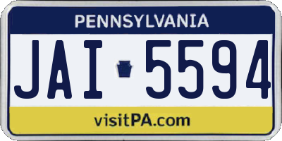 PA license plate JAI5594