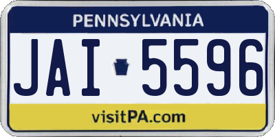 PA license plate JAI5596