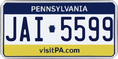 PA license plate JAI5599