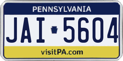 PA license plate JAI5604