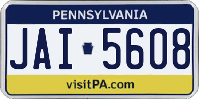 PA license plate JAI5608