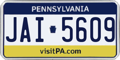 PA license plate JAI5609