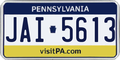 PA license plate JAI5613