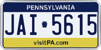 PA license plate JAI5615