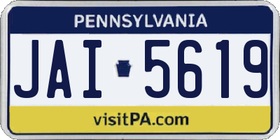 PA license plate JAI5619