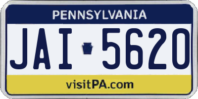 PA license plate JAI5620