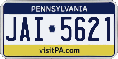 PA license plate JAI5621