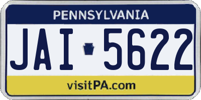 PA license plate JAI5622