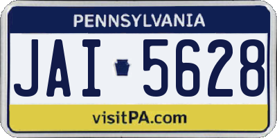 PA license plate JAI5628