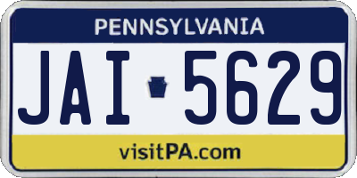 PA license plate JAI5629