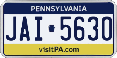 PA license plate JAI5630