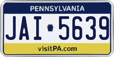 PA license plate JAI5639