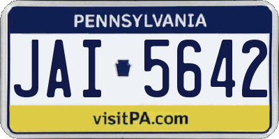 PA license plate JAI5642