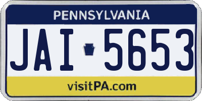 PA license plate JAI5653