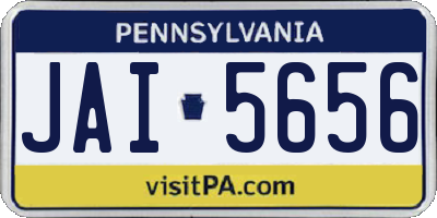 PA license plate JAI5656