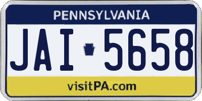 PA license plate JAI5658