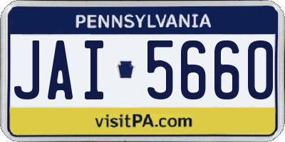 PA license plate JAI5660