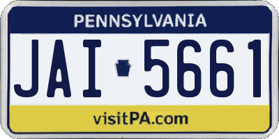 PA license plate JAI5661