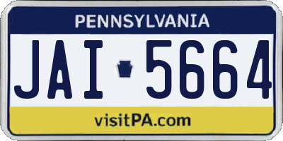 PA license plate JAI5664