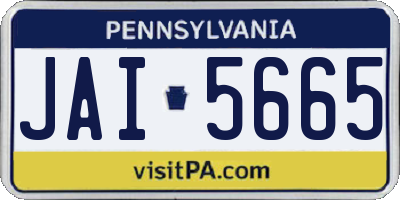 PA license plate JAI5665