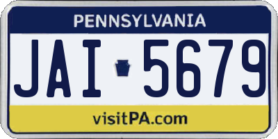 PA license plate JAI5679