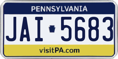 PA license plate JAI5683