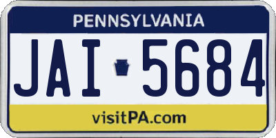 PA license plate JAI5684