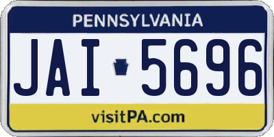 PA license plate JAI5696