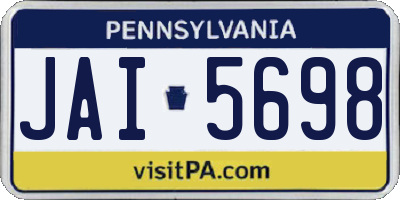 PA license plate JAI5698