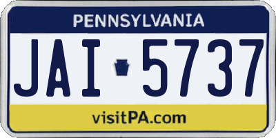 PA license plate JAI5737