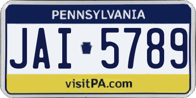 PA license plate JAI5789