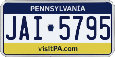 PA license plate JAI5795